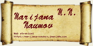 Marijana Naumov vizit kartica